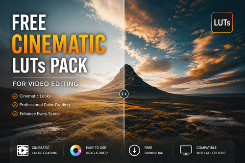 Free Cinematic LUTs Pack for Video Editing